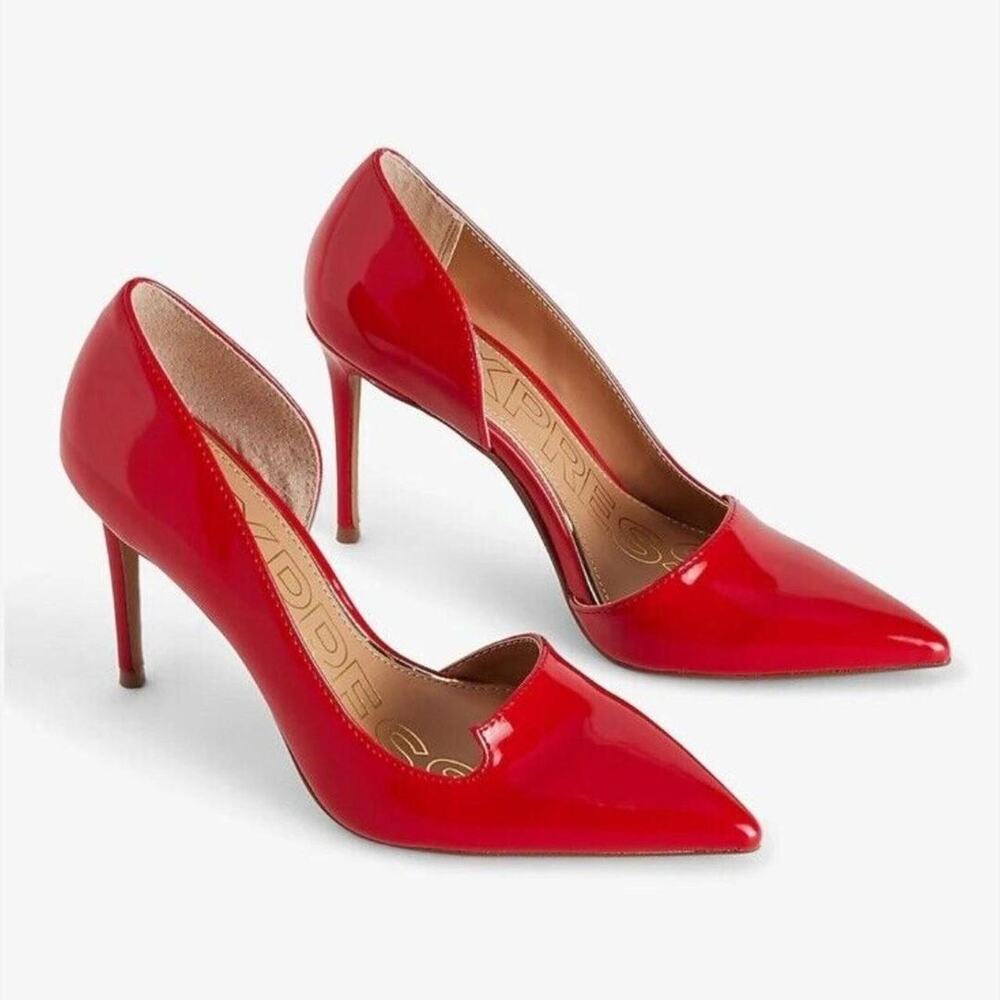 Express red heels in size 6w